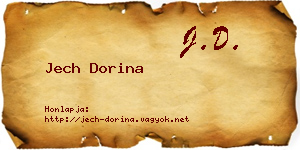 Jech Dorina névjegykártya