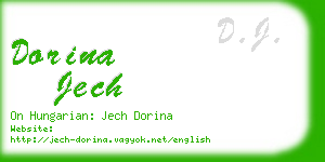 dorina jech business card